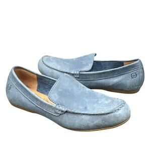 Born Shoes 7M Blue Joanie Leather Loafers Boat Minimalist Driving Casual Summer